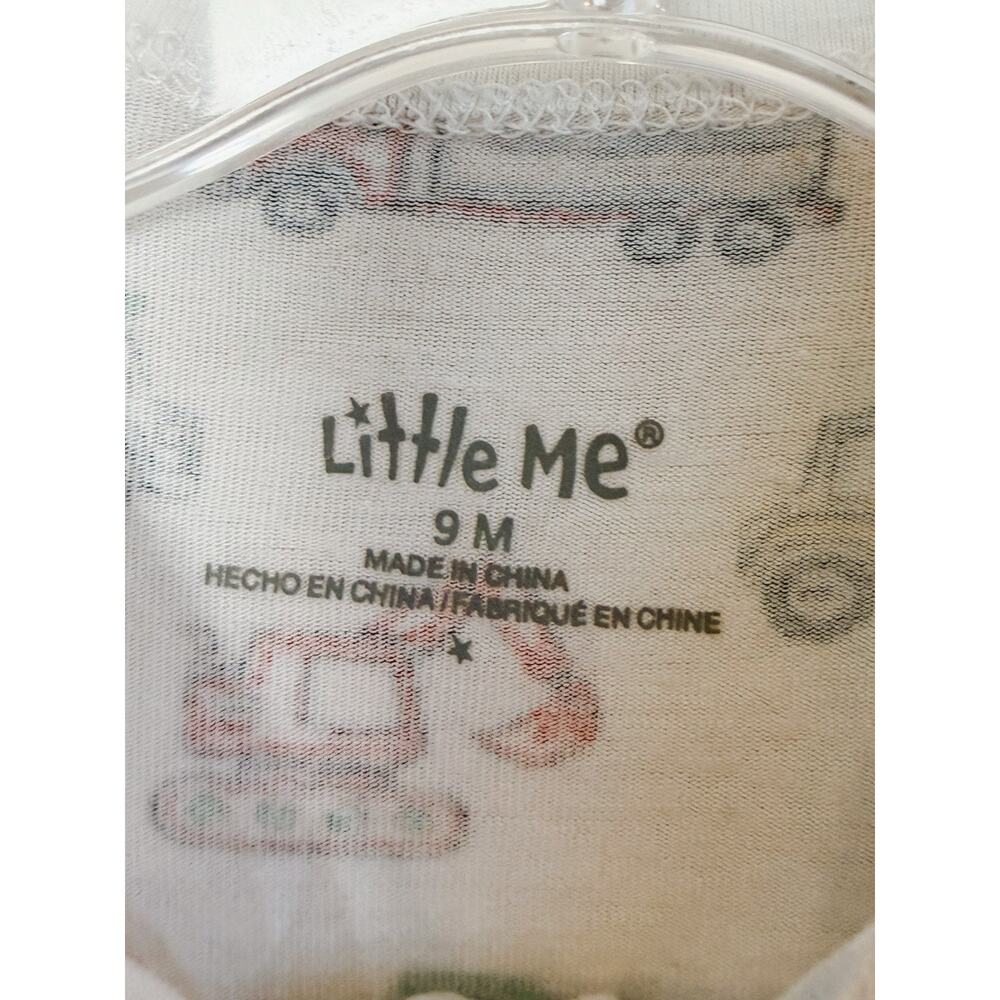Little Me Bamboo Sleeper 9M Cars Print Double Zip Footie Pajamas Baby GUC - Picture 2 of 3